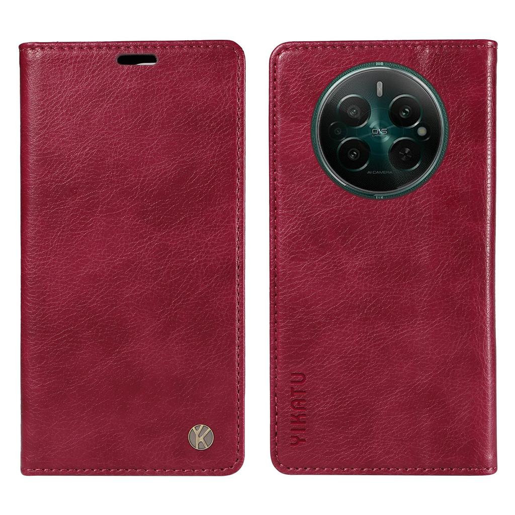 YIKATU YK-006 For Realme 12 4G/12+ 5G Case Drop-Proof Leather Card Holder Phone Protective Cover