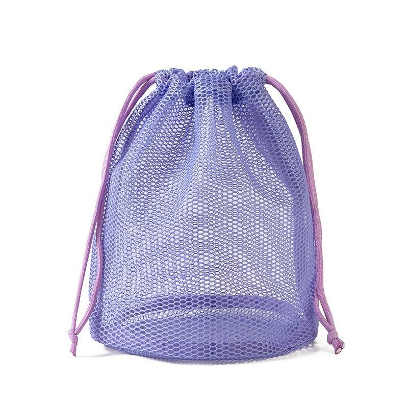 1pcs Nylon Mesh Drawstring Storage Pouch Bag Multi Purpose Travel & Outdoor Activity Pouch For Digital Products Makeup Bag