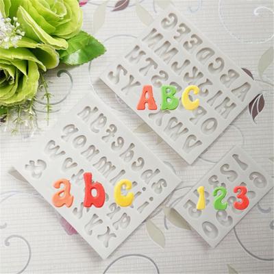 Stampo in Silicone per Sugar Craft Maiuscola/Lettera/Numero Stampo per Fondente Strumenti per Decorare Torte