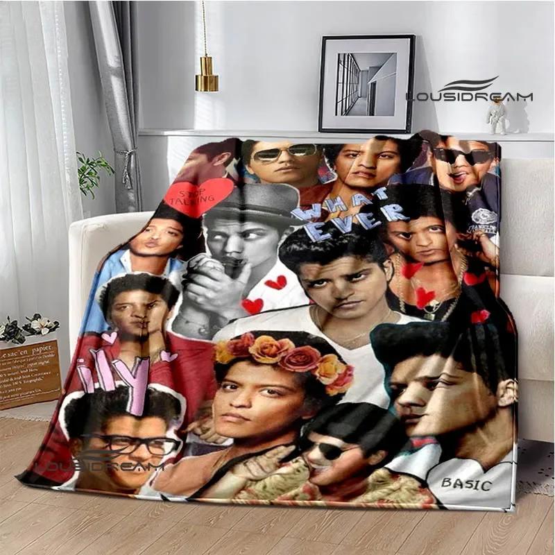 Singer Bruno Mars Printed Blanket Fashion Warm Blankets Flannel Soft And Comfortable Home Travel Blanket Birthday Gift