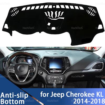 Armaturenbrettabdeckung Vermeiden Sie Licht Rutschfest Schmutzabweisende Matte Pad Sonnenblende Dashmat Schutz für Jeep Cherokee KL 2014-2018 LHD RHD
