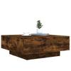 LED Coffee Table In Smoked Oak 80 X 80 X 31 Cm