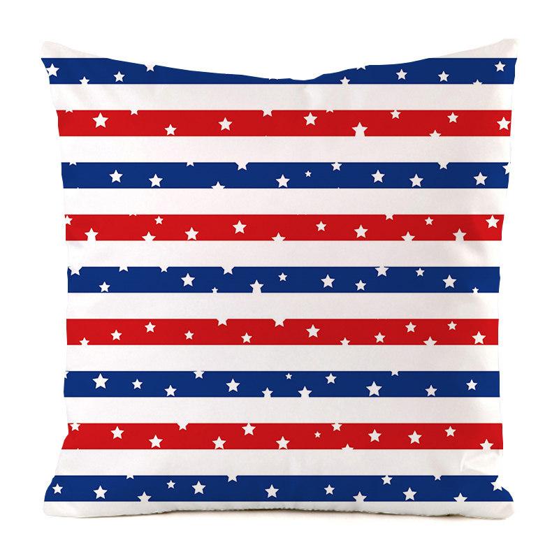 Nordic Striped Patterns Digital Printing Short Plush Pillow Covers Decorative For Car Sofa Office Cushion Cover Home Goods