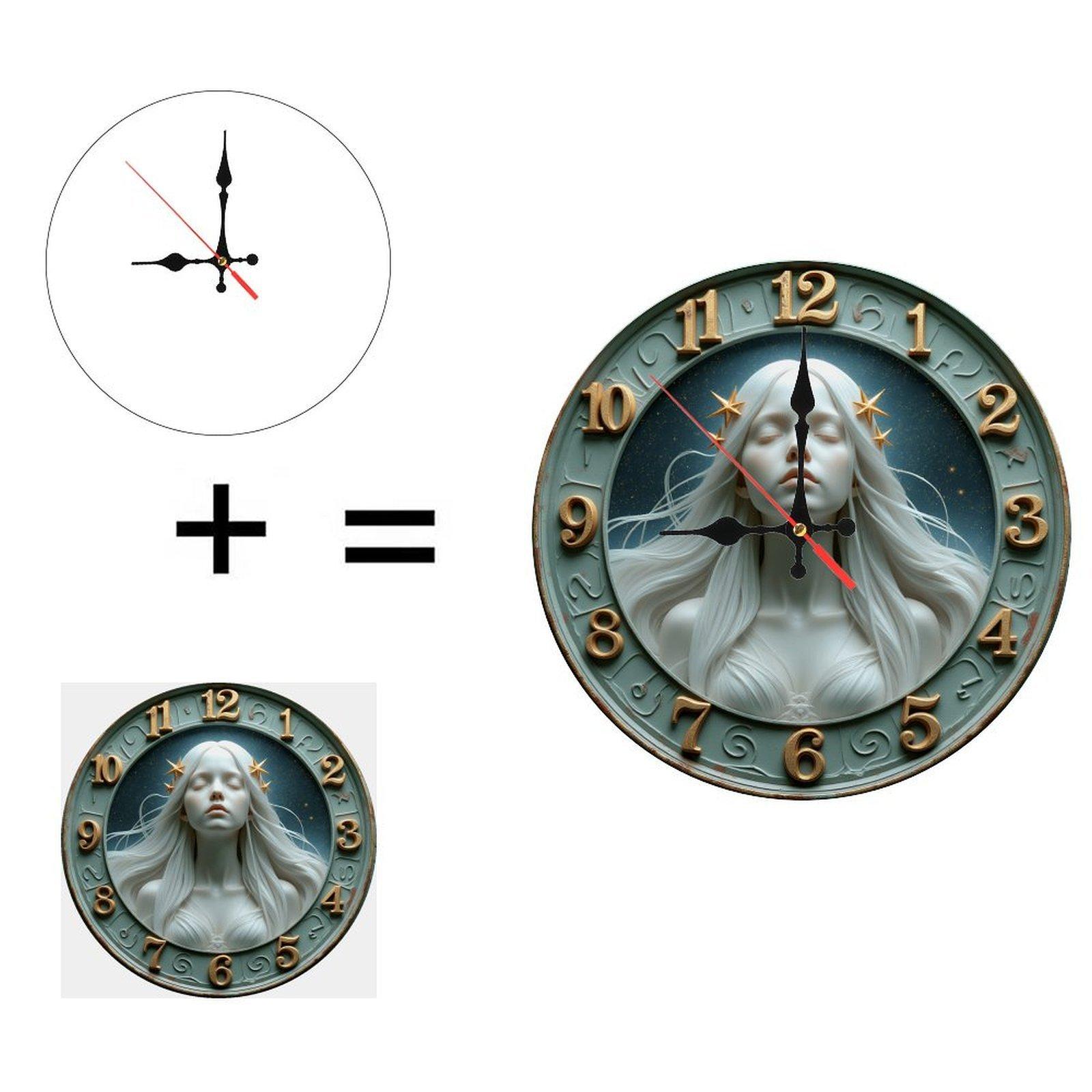 Biophilic Design 25x25cm Wood Wall Clock Part of Nature-Inspired Trend (White,25*25cm/9.843*9.843inch)