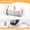 1PC Stainless Steel Butter Dish with Lid Handle Cover Design, Solid Cheese/Butter Container with Cover, Dessert Cheese Bread Box
