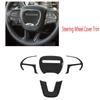 A87Q-Schwarz Lenkradabdeckung Zierleiste für Jeep Dodge Charger Challenger Durango 2015- Auto Innenraum Styling