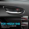 Carbon Fiber Inner Door Handle Frame Trim For Mazda RX-8 2004-2011 Anti-Scratch Styling Interior Modification Car Accessories