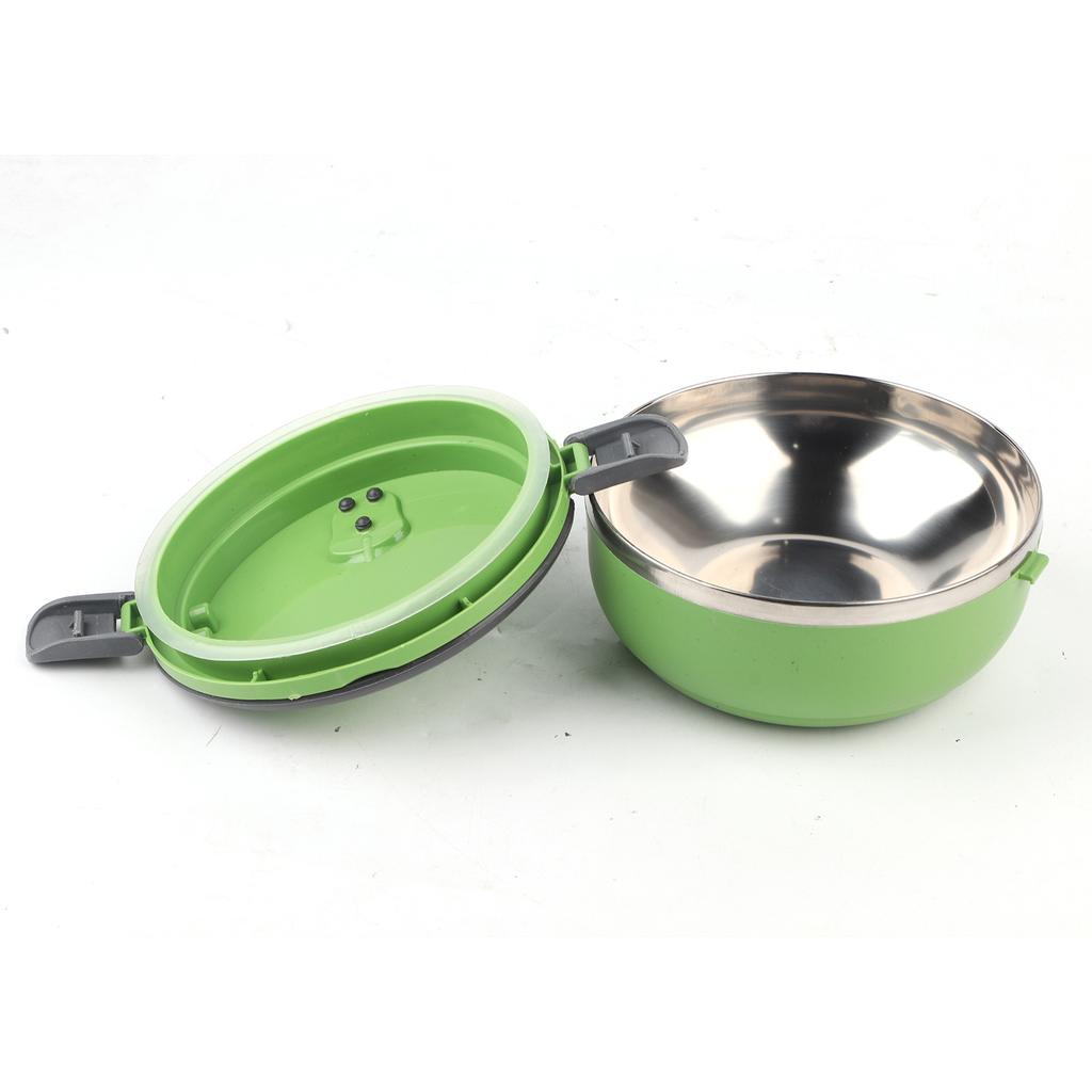 Round 1 Layer Durable Stainless Steel Lunch Box Bento Picnic Food Container