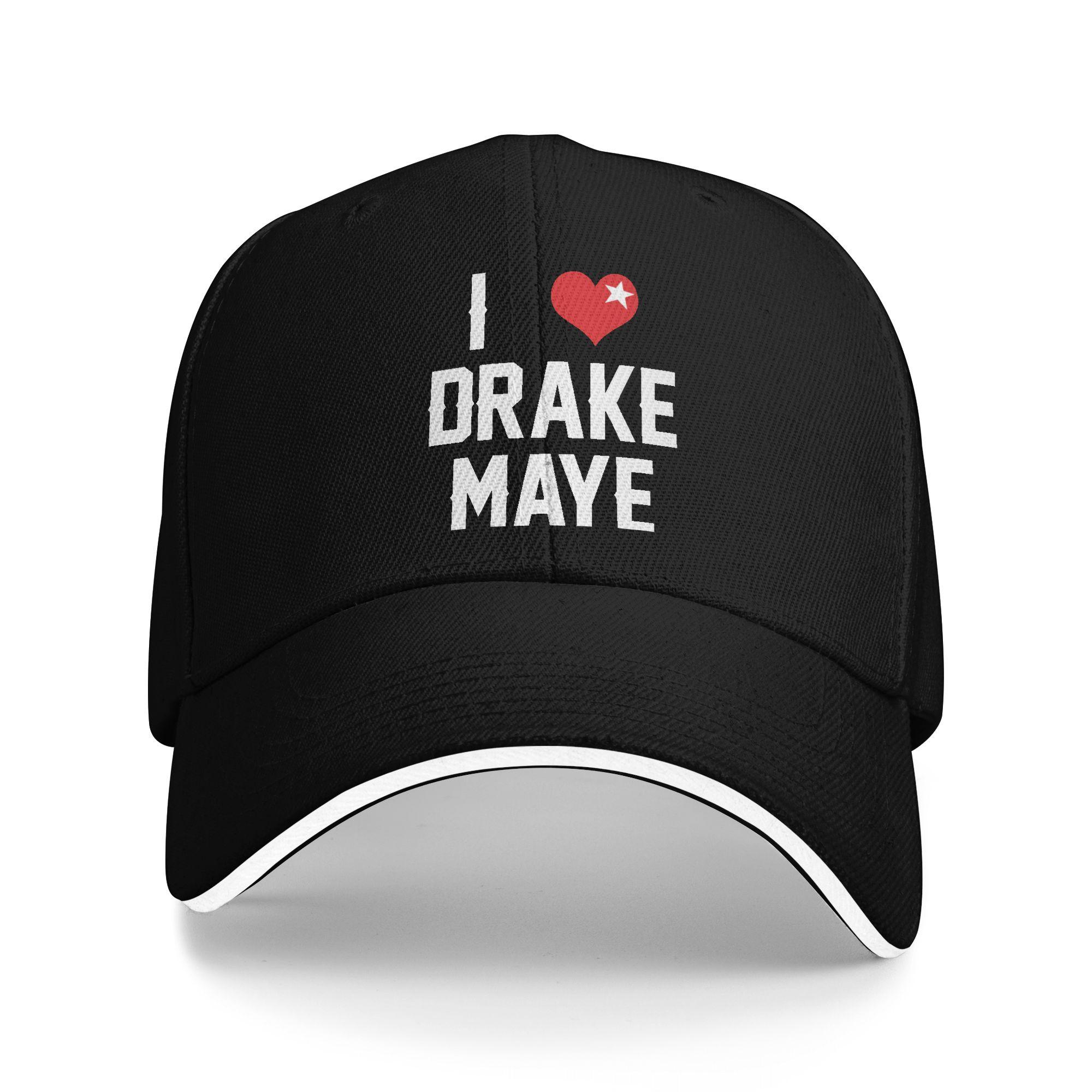 I Heart Drake Maye Football Fan Baseball Cap  Outdoor Sports Hot Sale Trucker Hat Unisex-Teens Casual Print Baseball Caps One Size