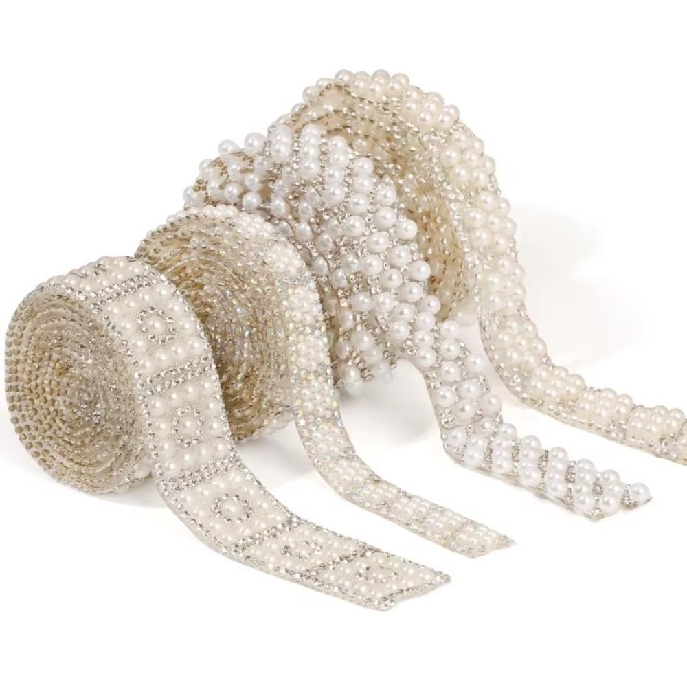 1 Yard DIY Self-Adhesive Rhinestone Tape Colorful Diamond Ribbon  Clothing Decoration