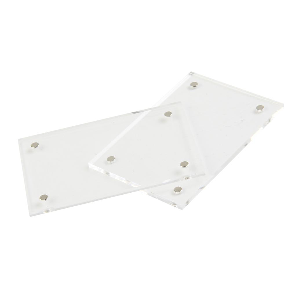 1 Piece Clear Acrylic Photo Frame Magnetic Poster Display 3+3 Mm Thick 5.5x8.2 Cm, 6x9 Cm, 7x10.5 Cm, 9x12.8 Cm, 10x15 Cm