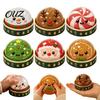 Christmas Stress Relief Toys Bun Squeeze Toy with Steamer, Soft Sensory Fidget Toy, Cute Santa Reindeer Snowman Figures Slow Rising TPR Glitter,