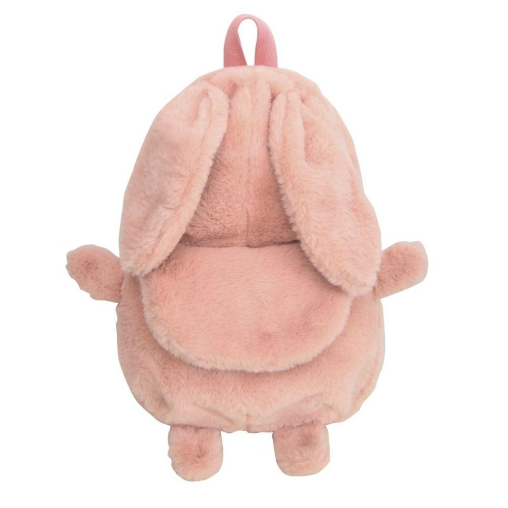 Cute Plush Backpack Lightweight Durable Versatile Pattern Student School Bag розовый