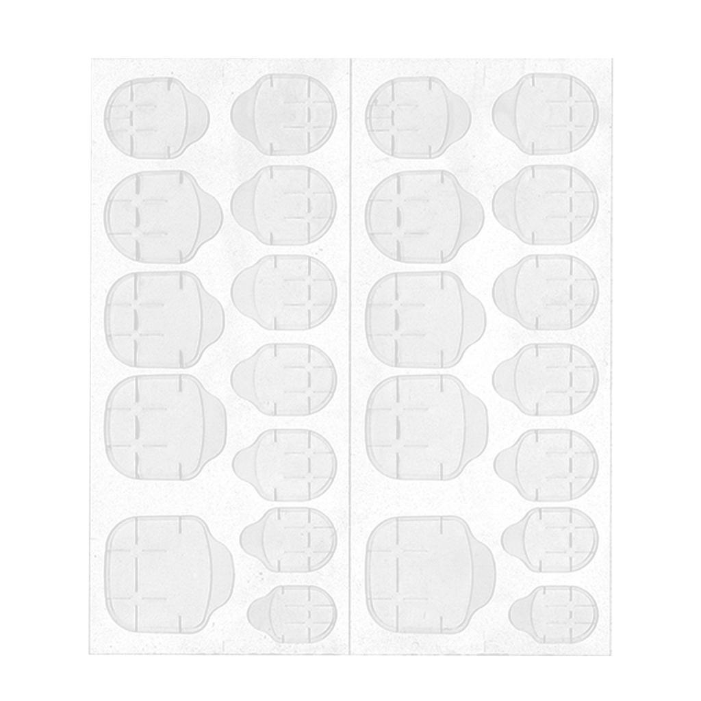 24PCS Nail Glue Sticker Resin Flexible Waterproof Breathable False Nail Tips for Women Girls