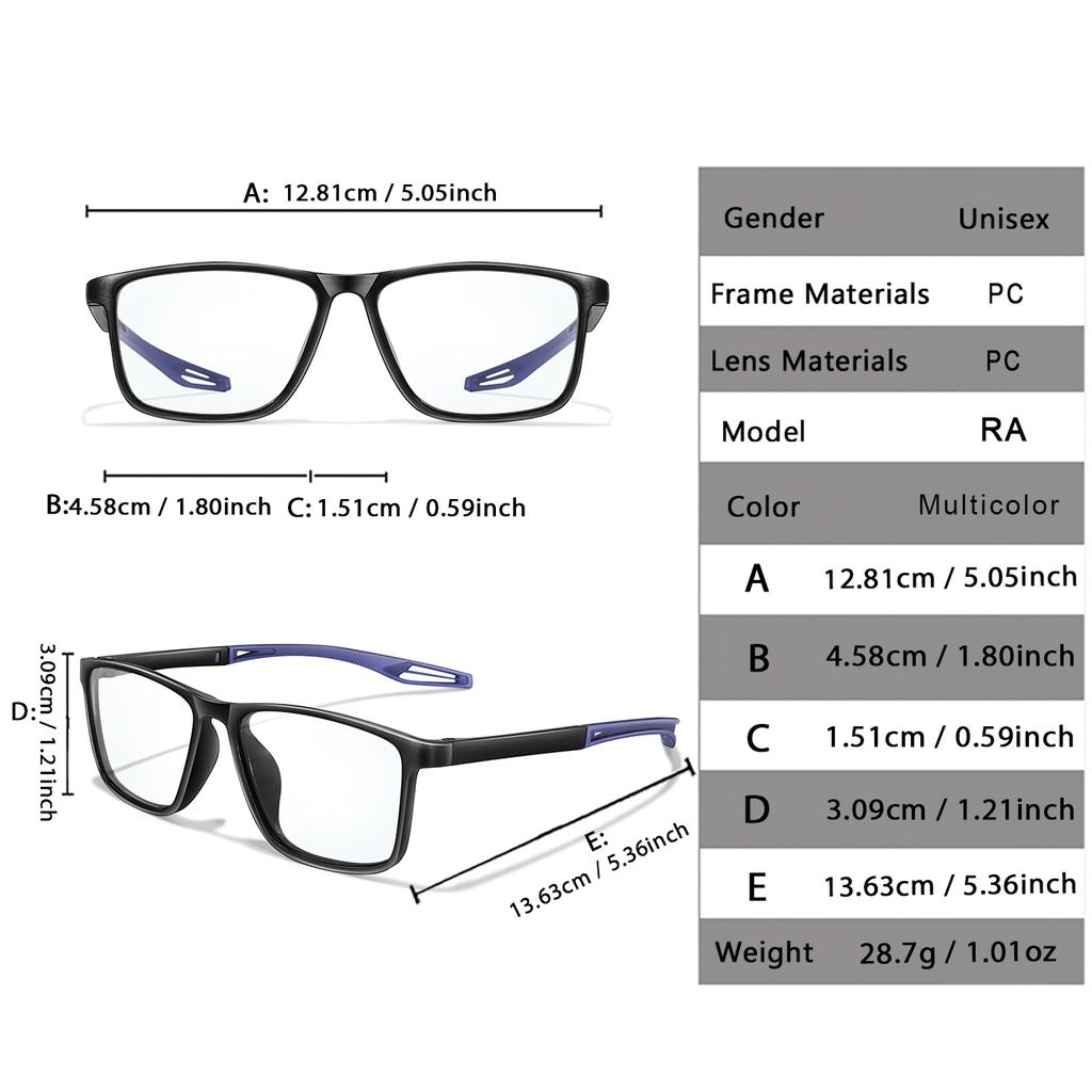 Unisex Photochromic Reading Glasses Classic Square Frame For Presbyopia Anti Blue Light Blocking Lightweight Eyewear