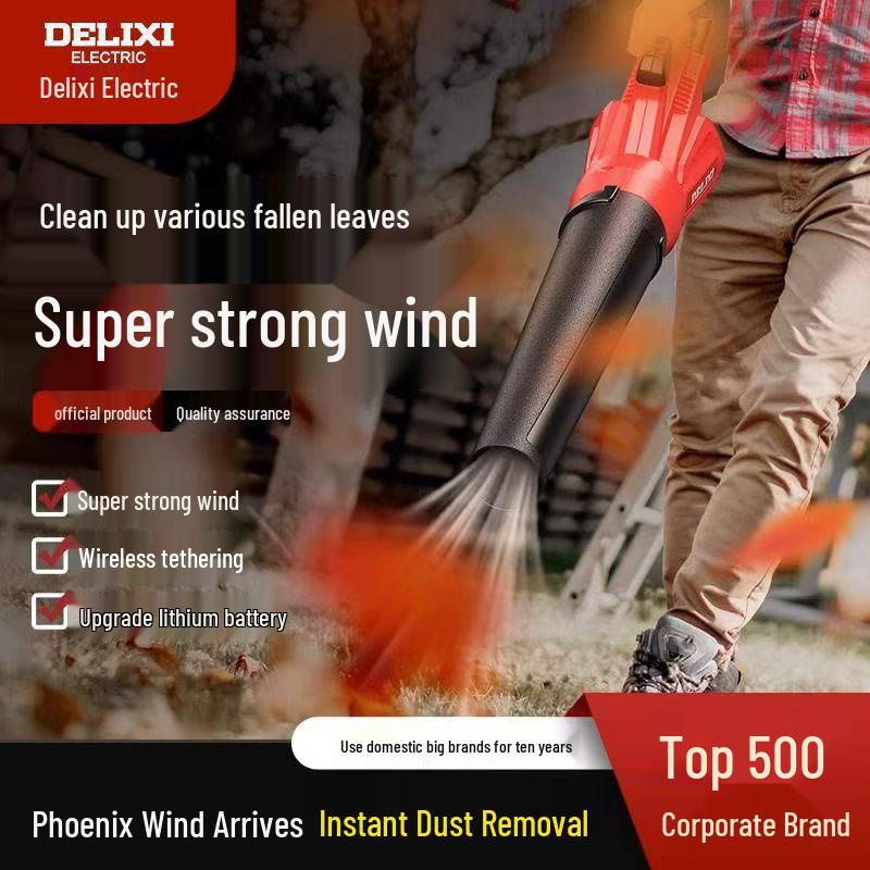 Delixi High-Power Rechargeable Leaf Blower & Industrial Hair Dryer