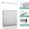 No Tools No Drill Top Down Bottom Up Honeycomb Blinds for Windows, 1" Cell Fabric Cordless Thermal Insulated Noise Reduction