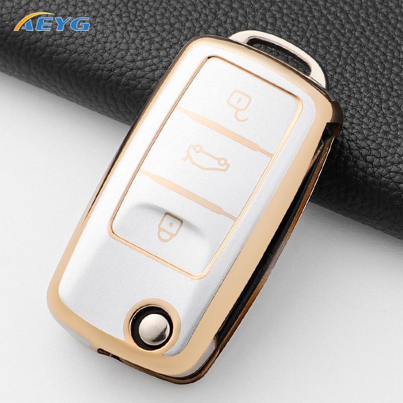 Soft Tpu Car Key Case Cover Shell Fob For Vw Volkswagen Polo Tiguan Passat B5 B6 B7 Golf 4 5 6 Mk6 Jetta Lavida Accessories Bag