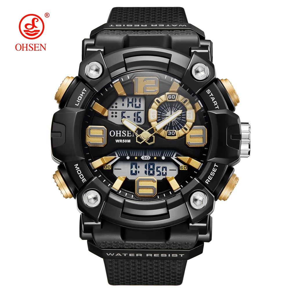 Dual Display Men Watches Waterproof Sports Watch Military Man Alarm Stopwatch Quartz Wristwatch Male Digital Clock