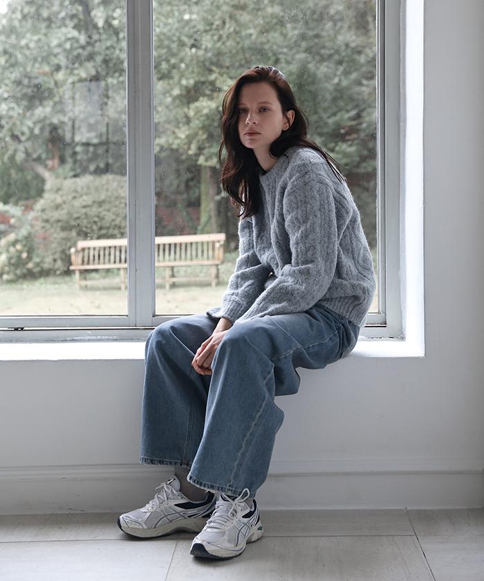 Beleunepeu Cable Knit Pullover 3 Colors