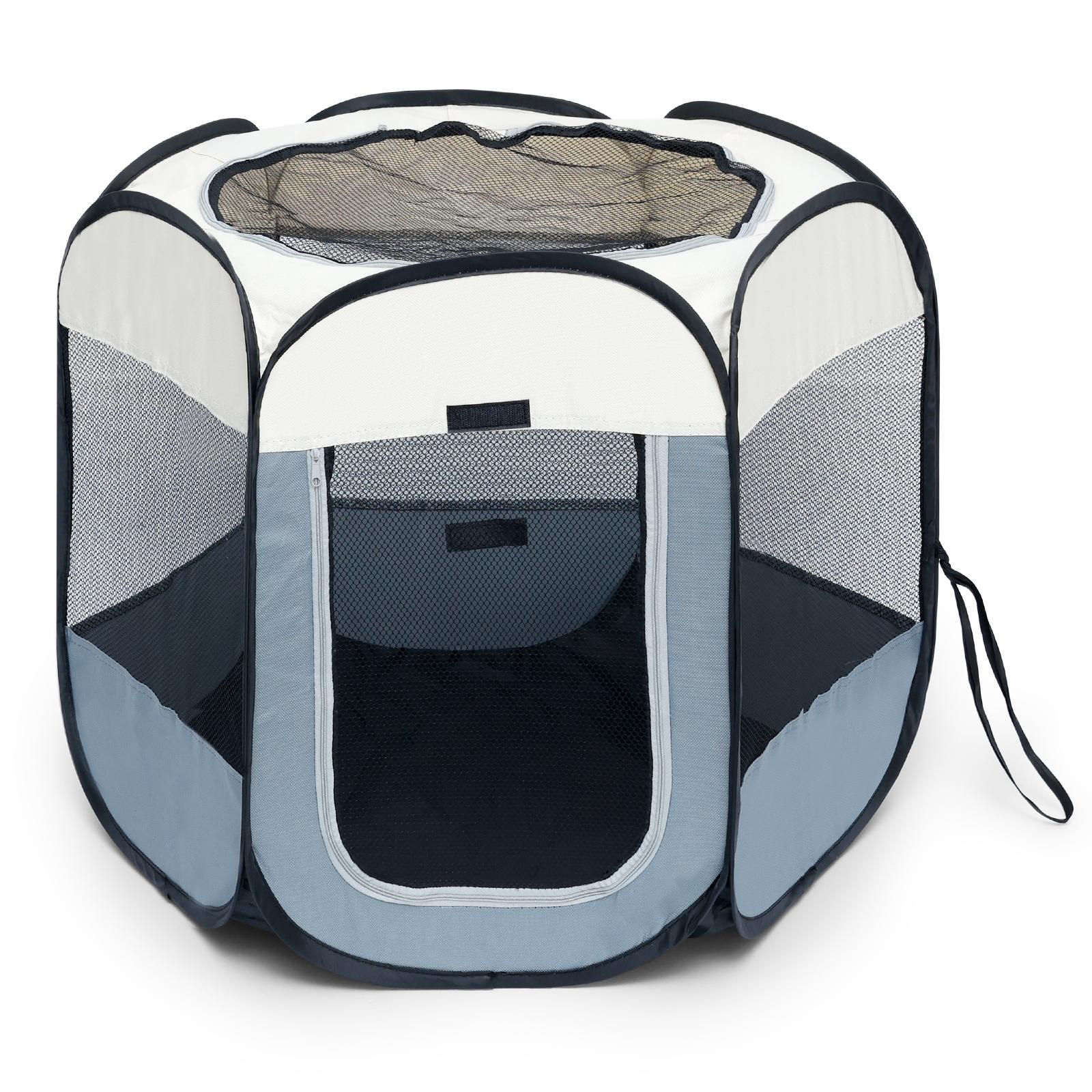 

Oxford Cloth Foldable Pet Play Pen Tear Resistant Breathable Dog Cat Crate Tent With Mesh Top and Window for Indoor Outdoor