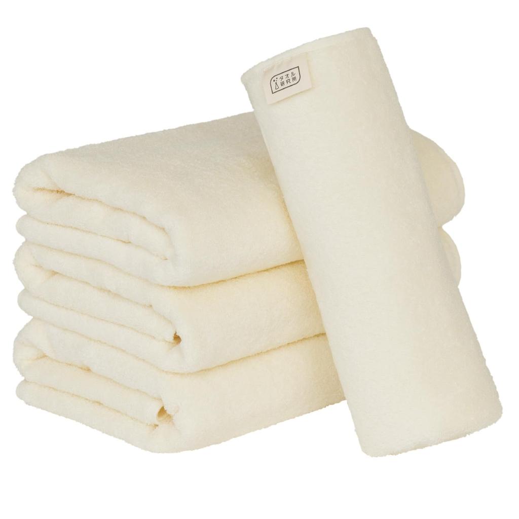 Towel Laboratory Vanilla White Bath Set of Standard Medium Low Fast JapanTechnology [Everyday Simple] #001 Towels, 4, Type, Weight, Lint, Absorbency,