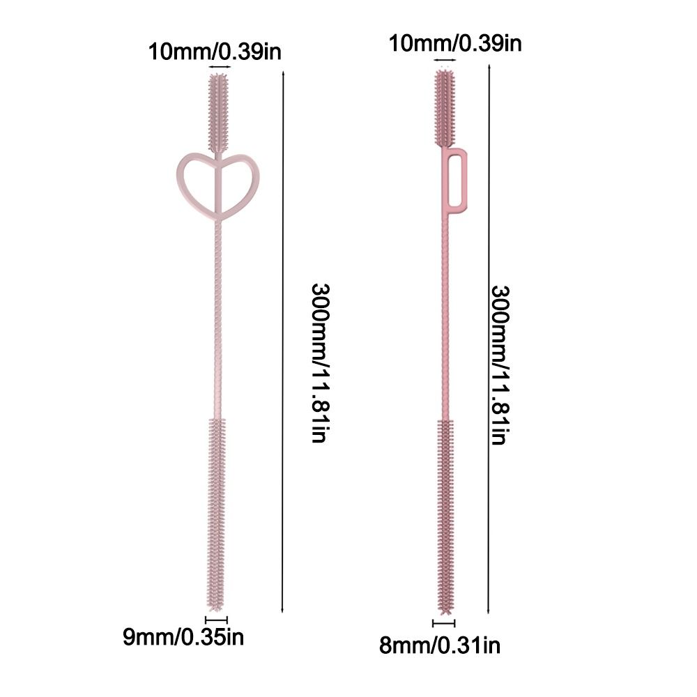Multifunctional Silicone Straw Brush Soft Hair High Temperature Bottle Straw Brush Cleaning Tools Cleaning Brushes