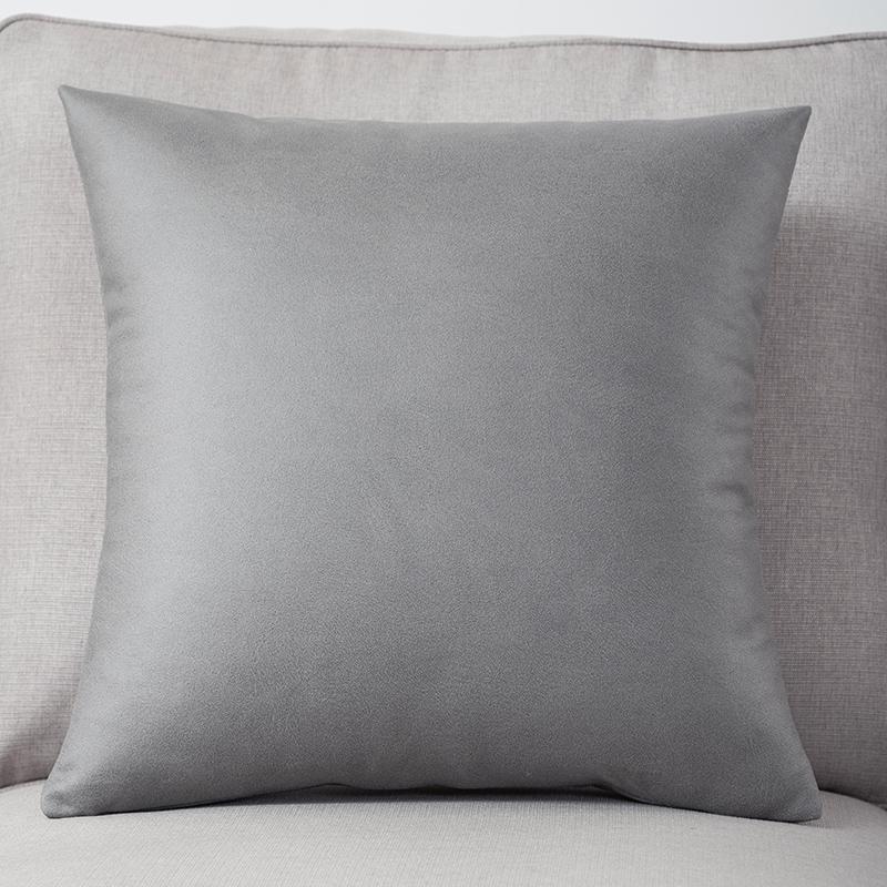 1PC Technology Cloth Pillowcase Modern Solid Color Imitation Leather Waterproof Cushion Cover Nordic Sofa Living Room Decor