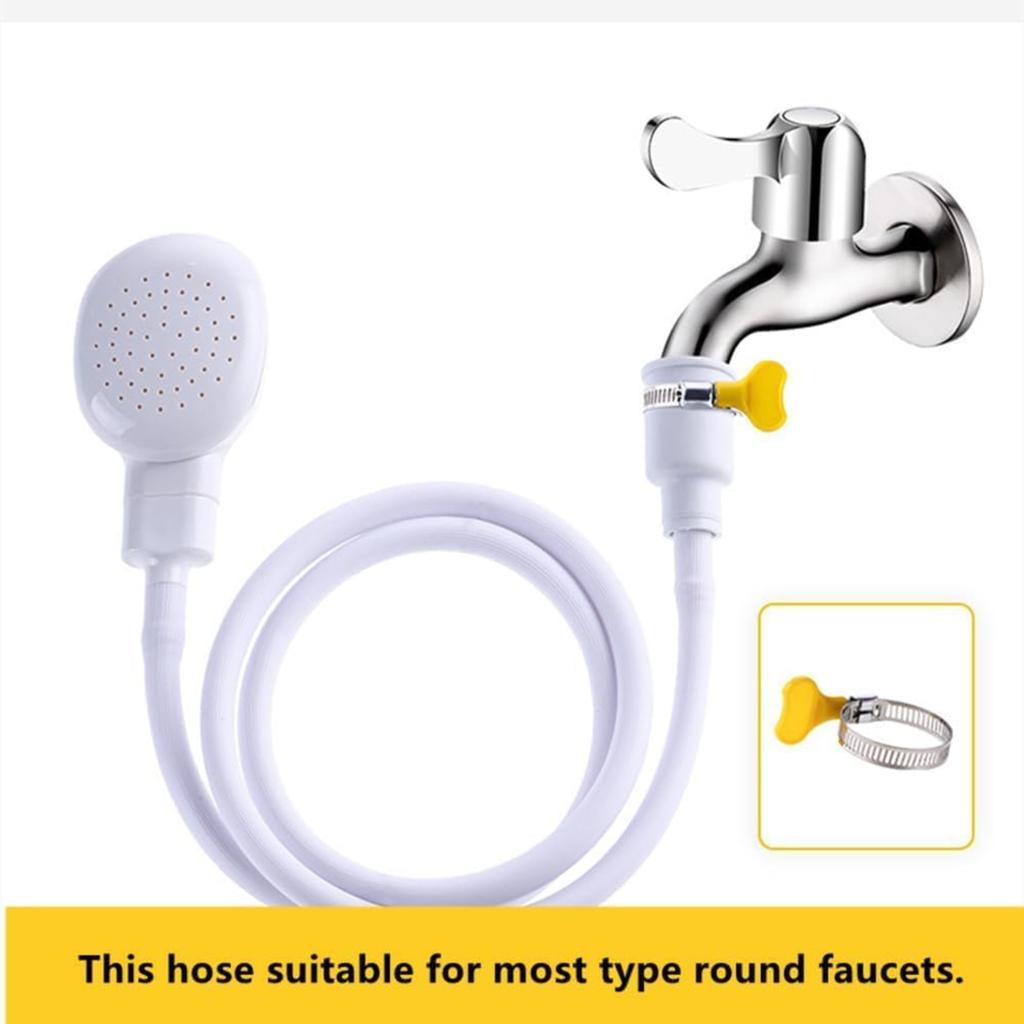 Portable Rubber Hose Spray, 1.3 Meters Pet Shower Sprayer Hand Held Hose,Hose Bath Tub Sink Spray Attachment for Washing Hair Pet Shower