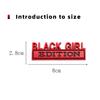 1Pc 3D Metal Black Girl Edition Logo Car Front Grille Emblem Badge Rear Trunk Emblem Sticker Decal