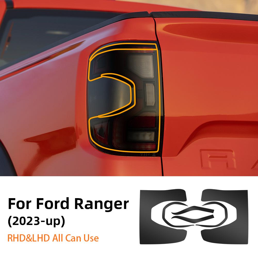 TPU For Ford Ranger T9 2023 2024 2025 2026 Smoke Black Headlight Film Rear Taillights Protective Transparent Sticker Accessories