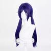 High Quality Crazy Mita Cosplay Wig 68cm Purple Blue Ponytail Heat Resistant Synthetic Hair Wigs Anime MiSide Wigs + Wig Cap