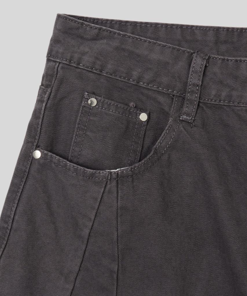 LXT Cotton Curved Washed Wide Pants [Charcoal]