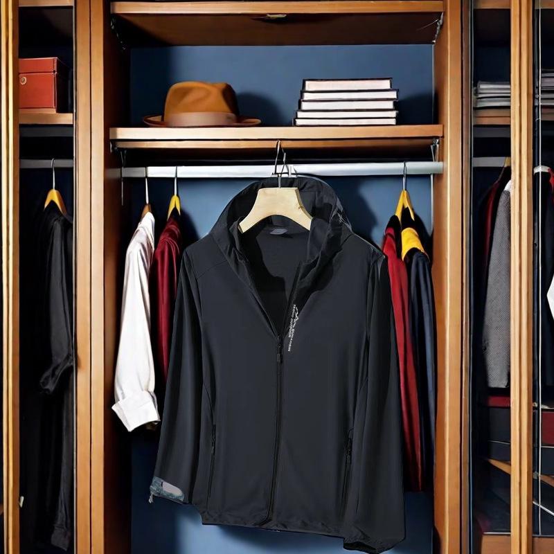 

Мужская ультралегкая летняя ветровка из ледяного шелка с защитой от УФ-лучей 2XL (130-145kg) темно-серого