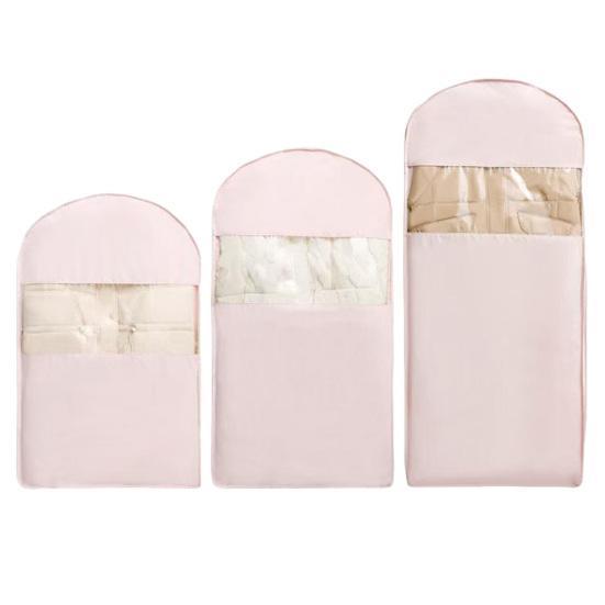 

Yousheng 3 шт. Подвесные чехлы для одежды с самокомпрессионной молнией, большая вместимость, экономия места, подвесные чехлы для одежды, пылезащитные чехлы розовый