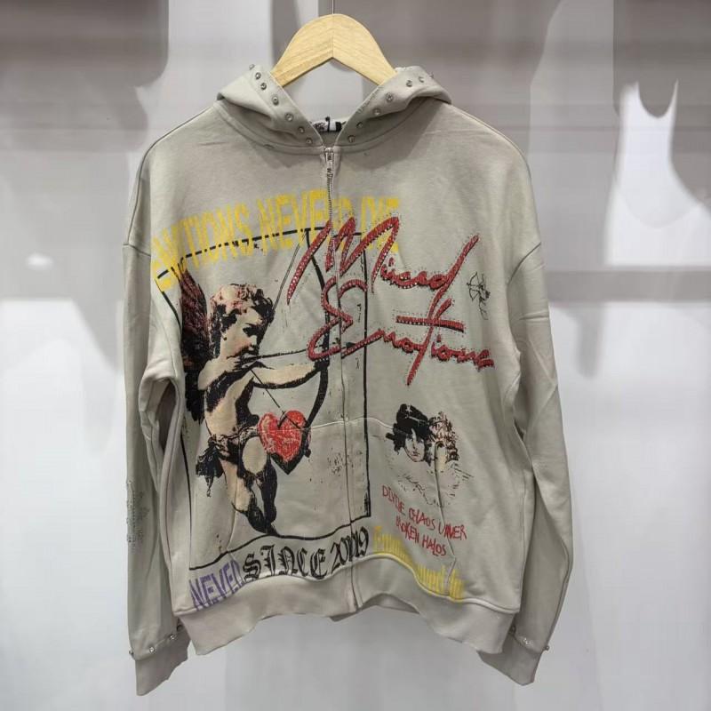 Mens Oversized Cotton Hoodie Streetwear Hip Hop Graphic Print Loose Fit Pullover Sweatshirt Fall