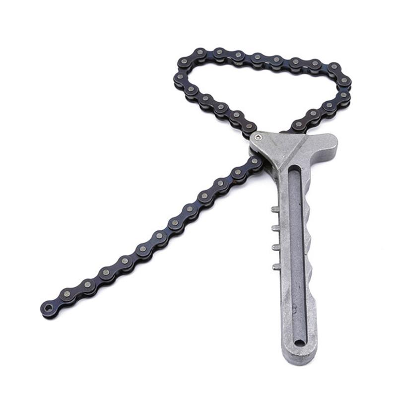 

High Quality Adjustable Car Engine Oil Filter Chain Grip Wrench Spanner Remover Tools Plier Car Repair Tools чёрный
