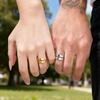 Custom Wedding Ring for Men Women,Waterproof Stainless Steel Engagement Ring Couple Ring Friend Name Ring,Classic Jewelry Gift