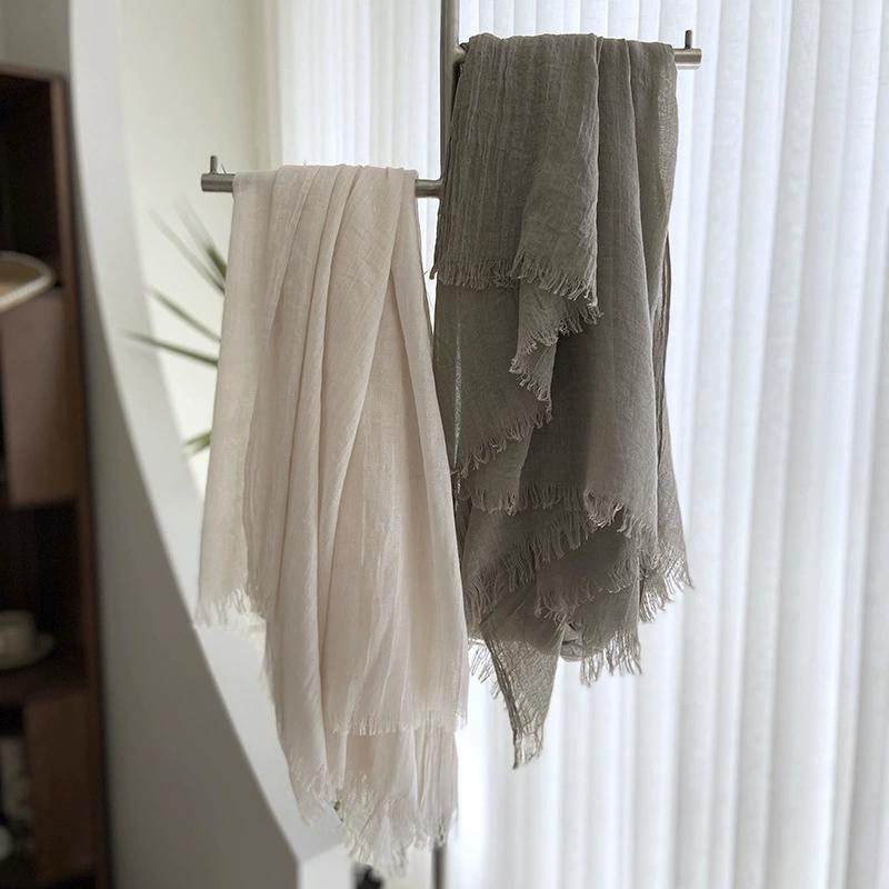 New Big Size Cotton Linen Hijab Scarf Women Muslim Shawls Soft Headscarf Wraps Solid Headband Bandana Bufandas Foulard 190*100cm