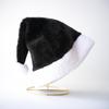 Black Short Plush Santa Hat - Christmas Party Decoration