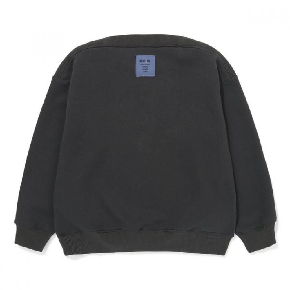 Bluetail Charcoal Gray Wide Neck Sweatshirt Azg4ts03cg