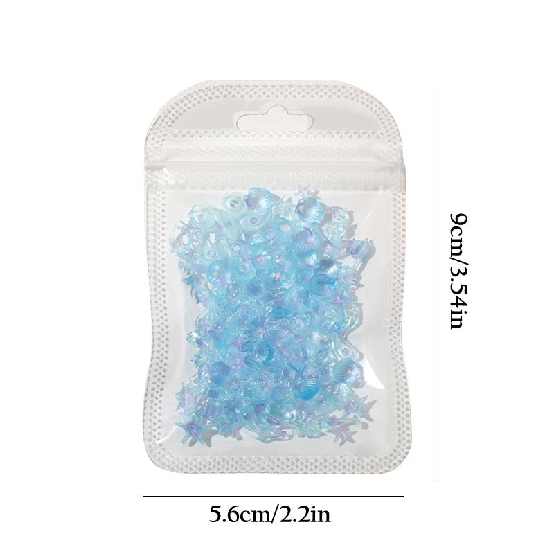 50Pcs Mix Ocean Series Pearl Shell  Starfish Jewelry Flash Nail Art Decorations Nails Accessories Charms Supplies