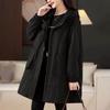 Large Size Women Hooded Trench Coat Jacket Medium-length Loose Casual Versatile Coat