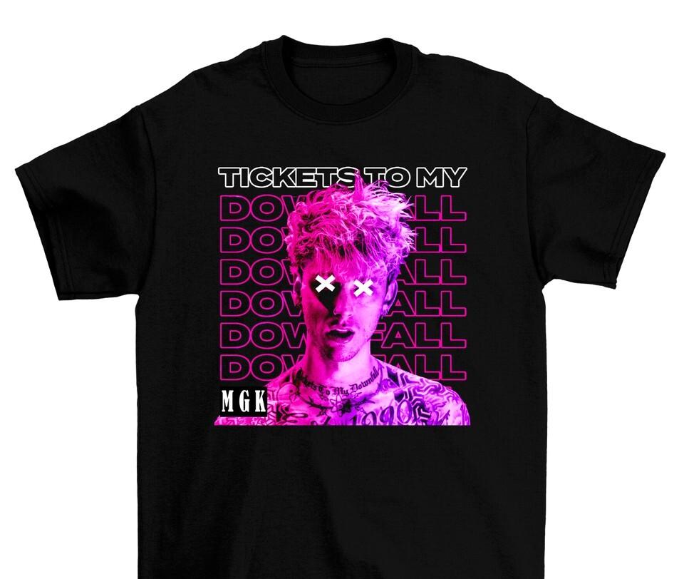 Machine Gun Kelly Tickets to My Downfall Heavy Cotton S4XL Black Shirt BL397 Unisex T-Shirt XXXL