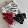 Traditional Korean Style Metallic Dotted Pattern Triangular Hair Accessories for Women Girls Barrettes