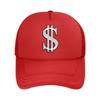 D Metallic Dollar Sign Graphic Mesh Baseball Cap For Womens Unisex FeUnisex Beach Dad Hat Snapback Cap