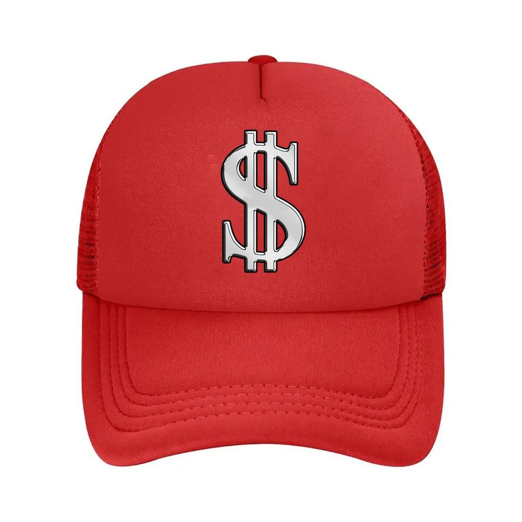 D Metallic Dollar Sign Graphic Mesh Baseball Cap For Womens Unisex FeUnisex Beach Dad Hat Snapback Cap