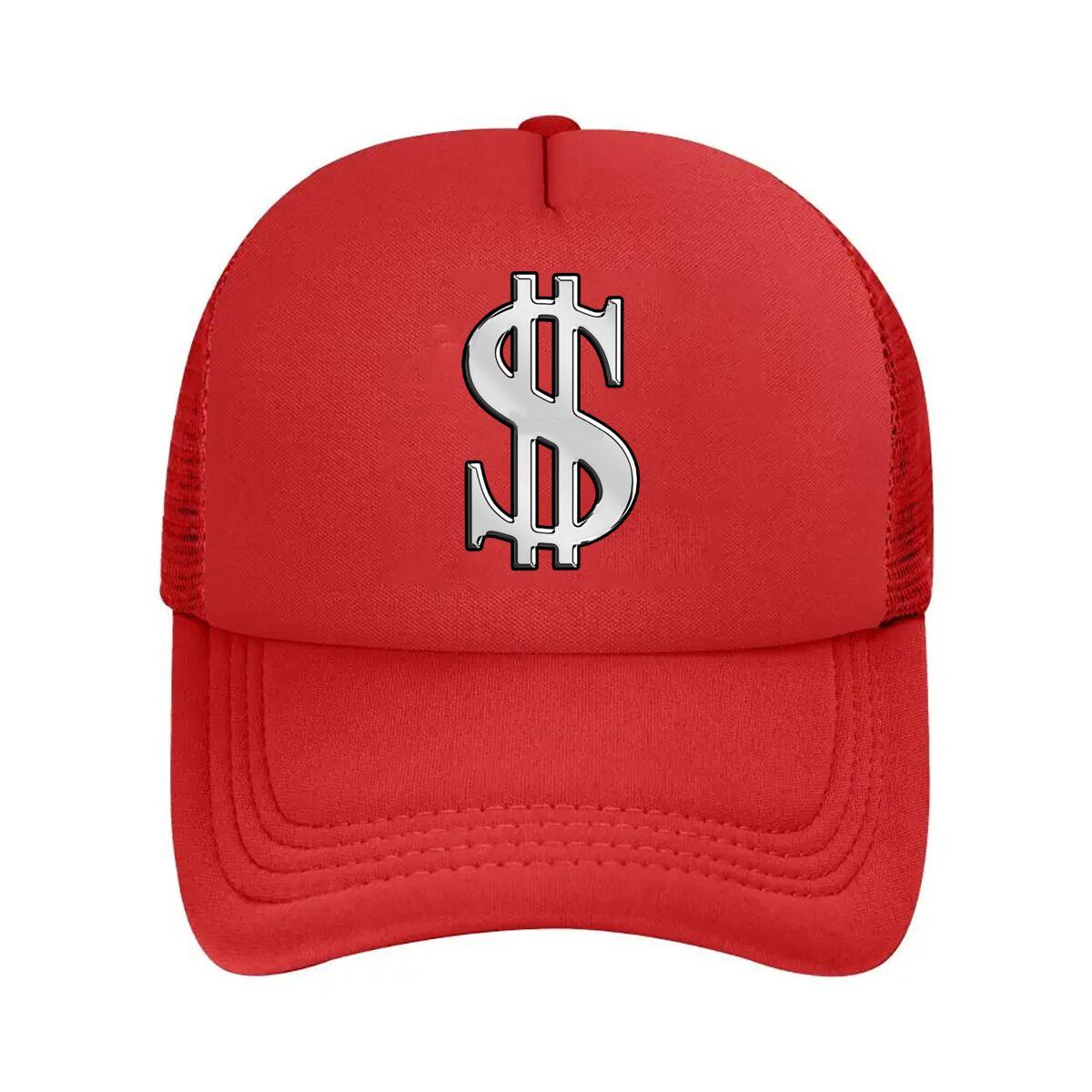 D Metallic Dollar Sign Graphic Mesh Baseball Cap For Womens Unisex FeUnisex Beach Dad Hat Snapback Cap One Size