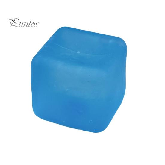 Hand Exercise Ball Anxiety Relief Stress Cube Toy, Clear Frosted Squeeze Toy Snowflake Glitter Ice Sensory for Students Workers Tool