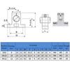 1Pc SK8 SK10 SK12 Aluminum Alloy Linear Shaft Support Holder Stable Straight Rod Fixed Guide Bracket DIY Mechanical Assembly Replacement Accessories